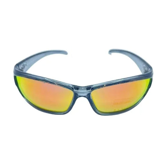 INSALT Recycled Eyewear Mission Polarised UV Sunglasses - Clear Frame/Orange Lens