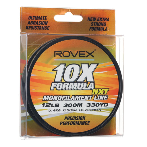 Rovex 10X Formula NXT Mono Fishing Line 300M Green