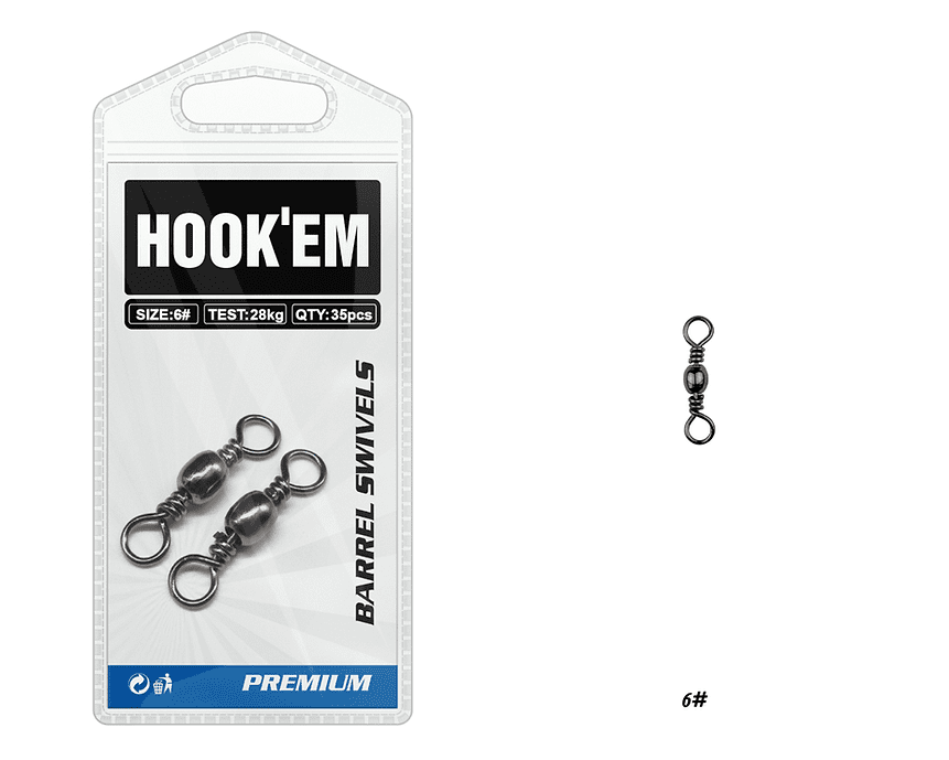 Hook'em Fishing Barrel Swivels - Bulk Pack