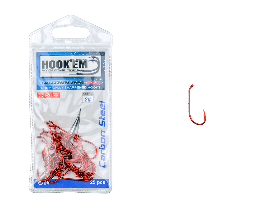 Hook'Em Fishing Baitholder Red Fishing Hooks