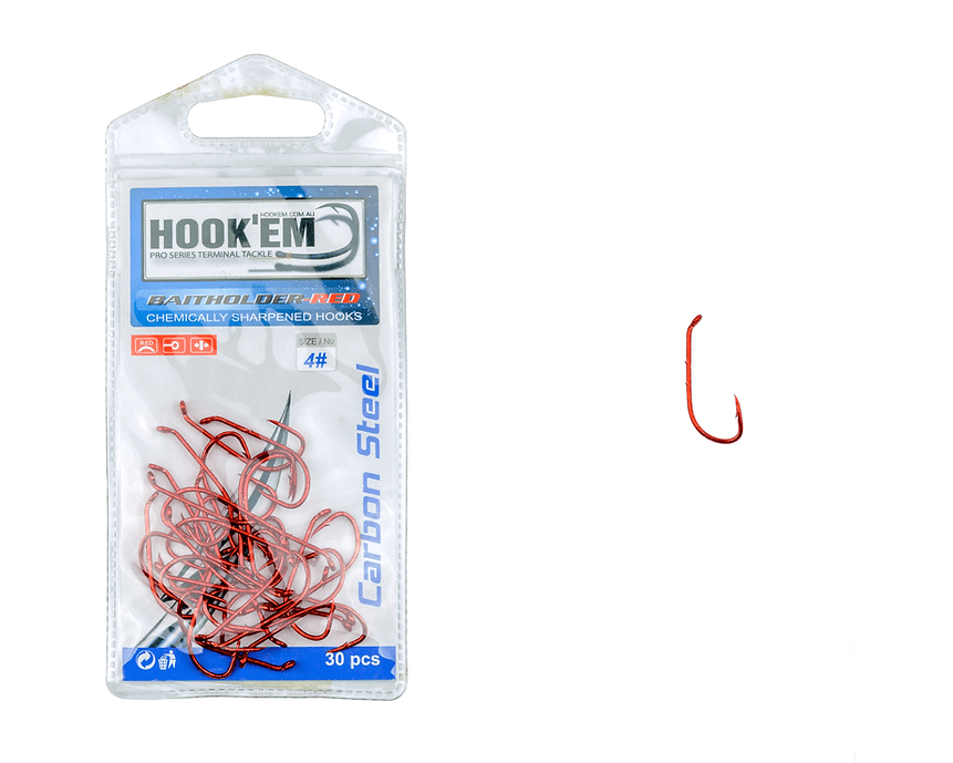 Hook'Em Fishing Baitholder Red Fishing Hooks