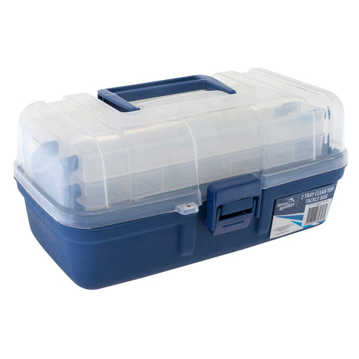 Jarvis Walker 2 Tray Clear Top Fishing Tackle Box