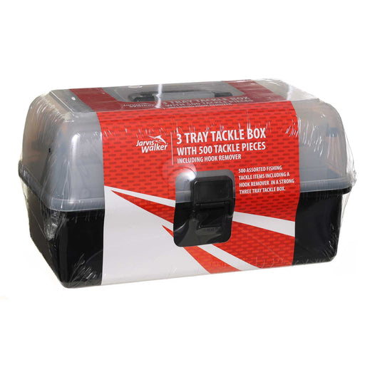 Jarvis Walker 3 Tray Tackle Box with 500 Pieces Kit