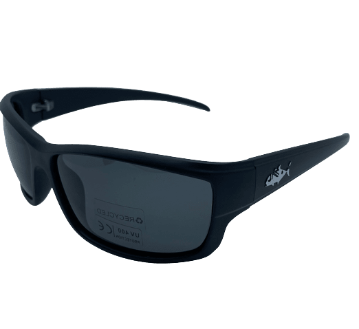 INSALT Recycled Eyewear Mission Polarised UV Sunglasses - Black Frame/Black Lens