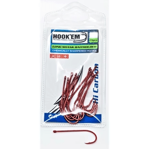 Hook'Em Fishing Long Shank Baitholder Hook Red