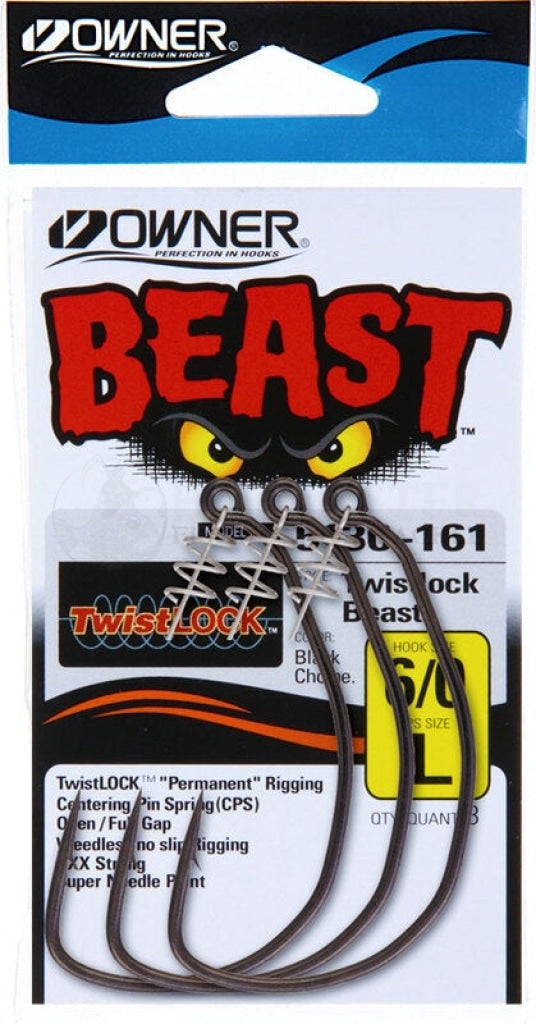 Owner Beast Unweighted Weedless Fishing Hooks