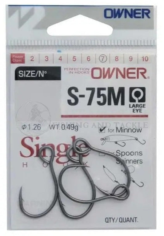 Owner S-75M Single Lure Fishing Hooks - 1 Pack - Choose Your Size