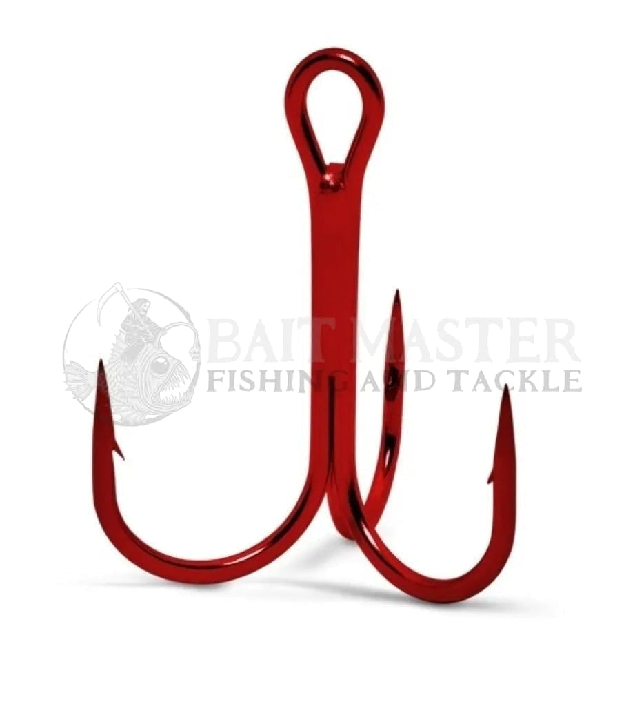 VMC 8540 TR Tin Red Vanadium Round Treble Hooks 10 pk